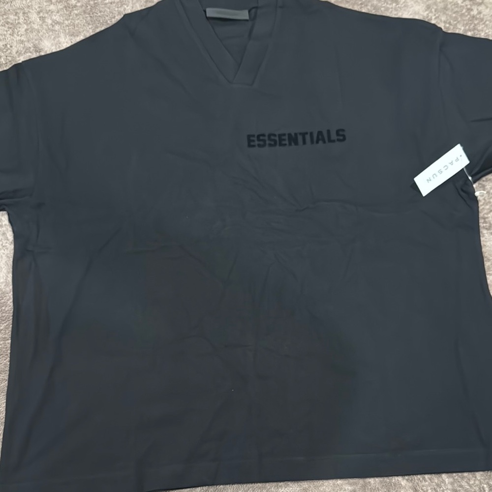 Essentials Charcoal V-Neck Tee